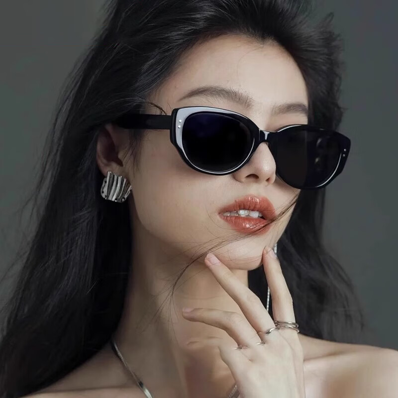 角蛙2024猫眼gm墨镜明星同款太阳镜防紫外线防眩光眼镜可配度数网红镜