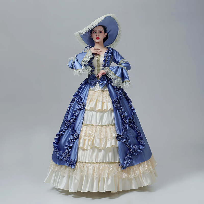 罗伊迪士尼在逃洛丽塔公主裙成人冬季新款欧式裙英国中世纪复古礼服贵