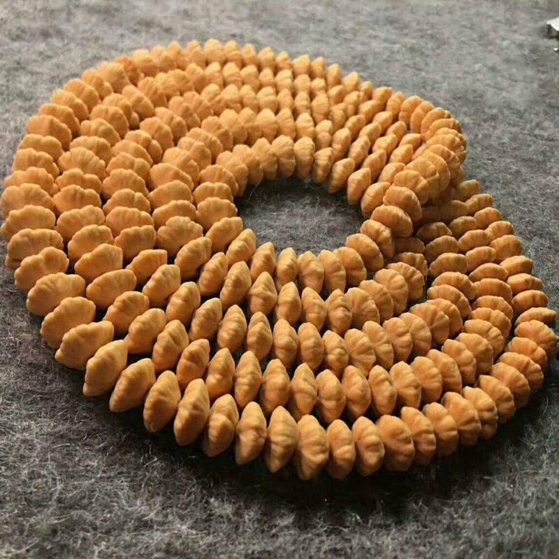 天然精选九华山金叶莲花菩提108颗佛珠 金钱菩提子佛珠文玩男女 图片