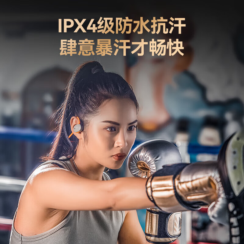 ALLWAY PL20 气传导耳机 开放挂耳式不入耳无线蓝牙耳机 户外运动跑步骑行防水8h长续航 炫酷黑(定向传音运动耳机)