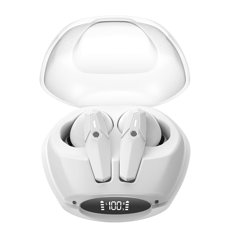 爱国者（aigo）TWS真无线蓝牙耳机 音乐游戏运动耳机 蓝牙5.3 适用苹果华为小米OPPO手机 TJ130 白色