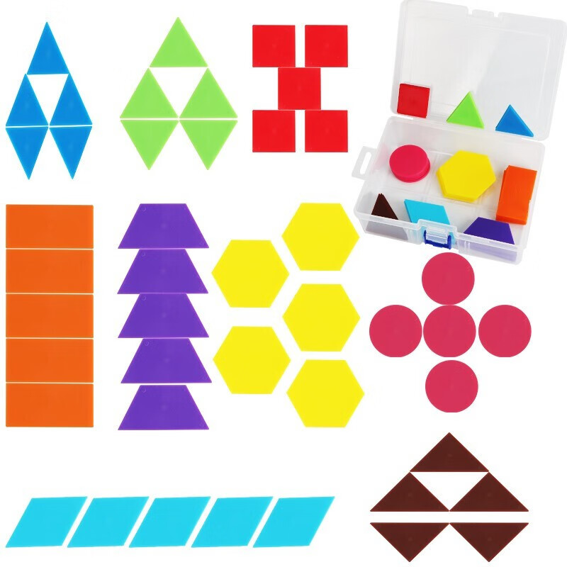 六鑫 9种几何图形片小学生认识图形几何图形 圆形三角形正方形平行