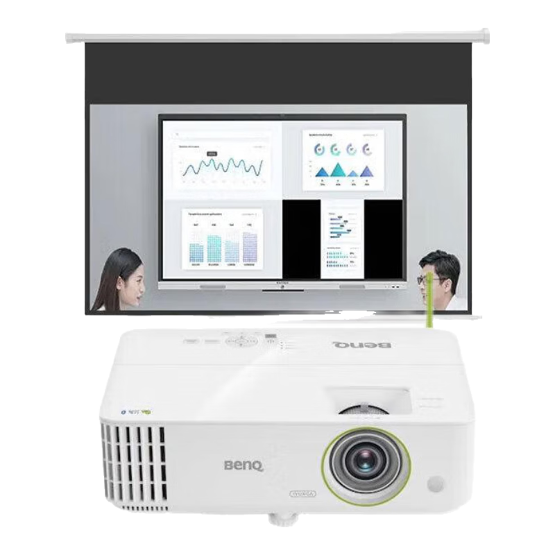 ������BenQ������ͶӰ�ǰ칫���ý�ѧ������3D�����������߶�������ѵ����ר�ô�Ļ����װһ��ͶӰ�� E595��4000���� �����塿������ �ٷ�����+����+��Ʊ+Զ��ָ��