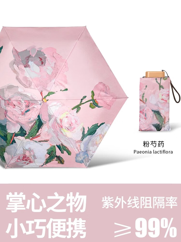 琉滋卡片伞 太阳伞防晒遮阳伞防紫外线迷你卡片伞晴雨伞两用女893