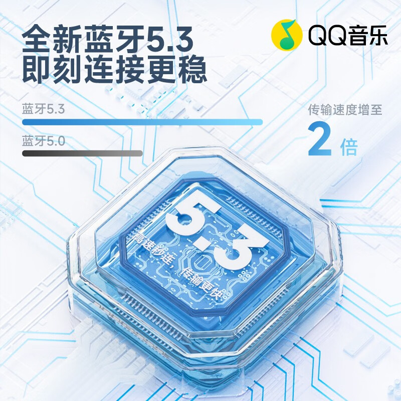 QQ音乐ET23 真无线蓝牙耳机半入耳式游戏运动音乐耳机通话降噪高解析音质超长续航苹果安卓通用 梦幻紫
