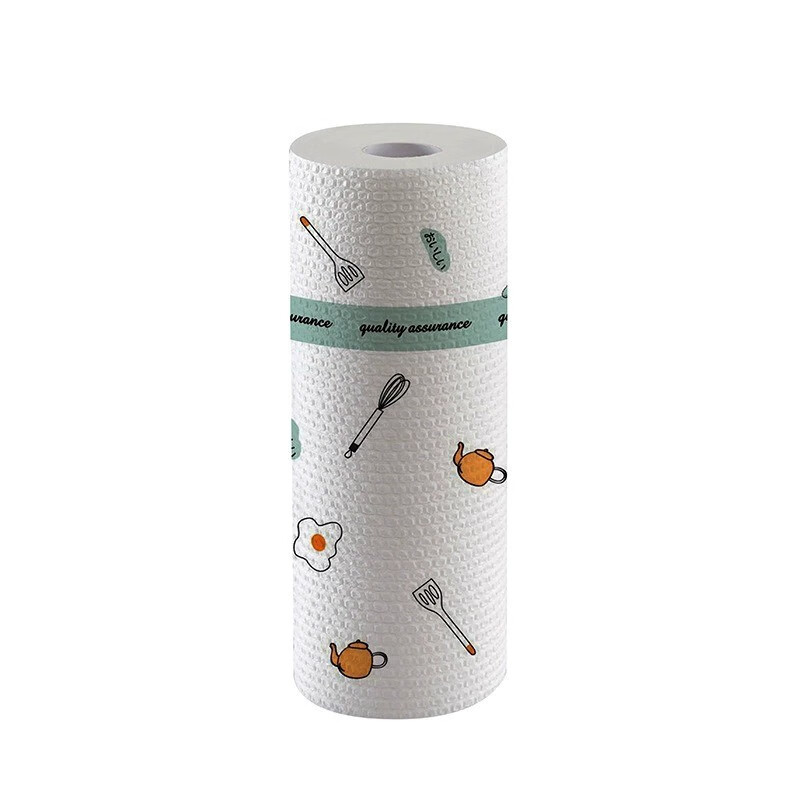 乐彼懒人抹布吸油吸水纸用纸食用超强去油擦手纸厨房纸巾干湿两用 懒人抹布【1卷装】图案随机