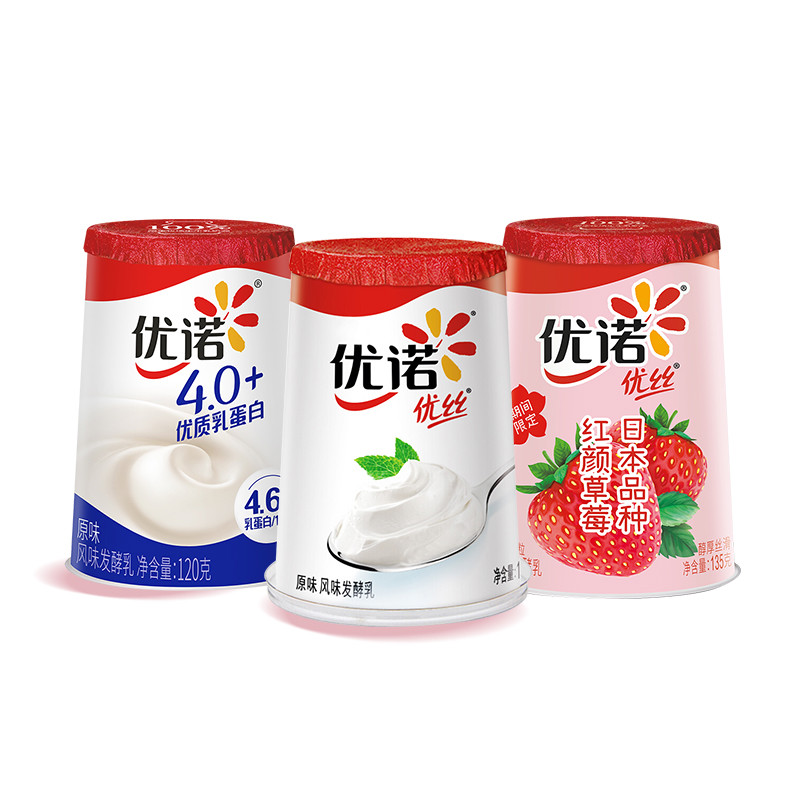 优诺酸奶 【12杯装】yoplait法式原味酸奶风味低温慢发酵醇生牛乳早餐