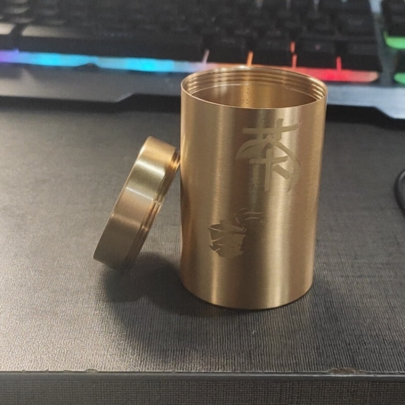 雏苞黄铜茶叶罐金属工艺品摆件密封家用便携随身储存义乌小商品批发