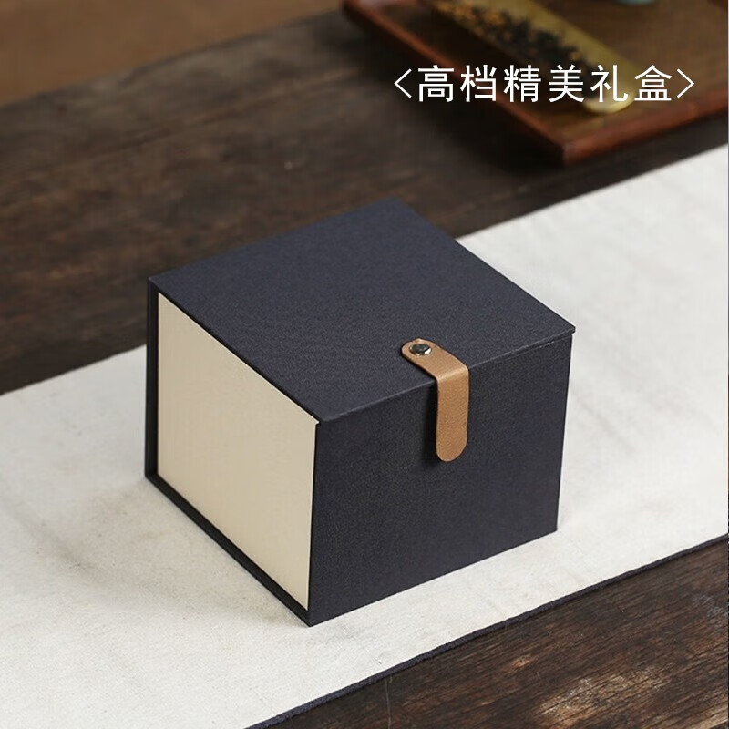 御嘉斋影青雕刻陶瓷杯办公茶杯大容量带盖纯手工水杯子马克杯可定制礼物 吉祥玲珑办公杯 400ml