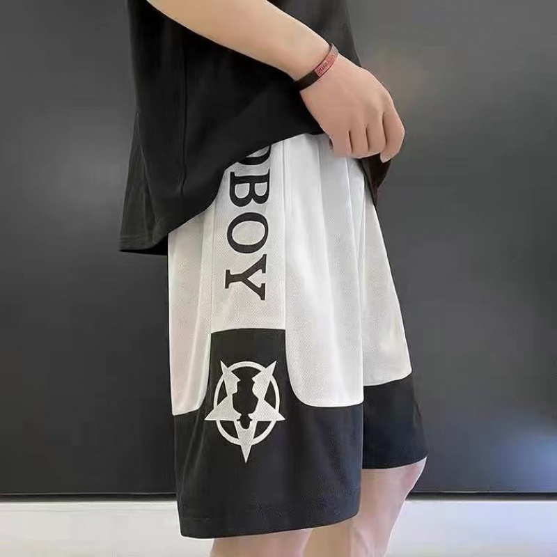 M21嘻哈短裤男高街潮流宽松速干运动休闲夏季薄款ins潮牌五分篮球裤 BOY#白色 【潮流穿搭】 M 【95-105斤】