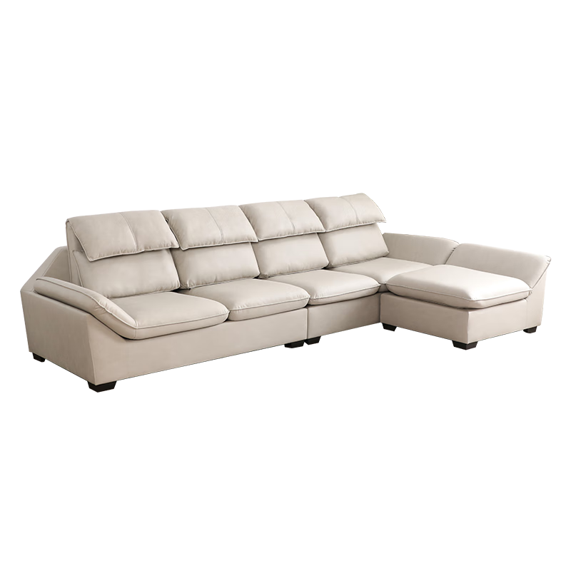 策一头层牛皮沙发全真皮客厅现代简约佛山家具品牌前十大黑牛暮光橙