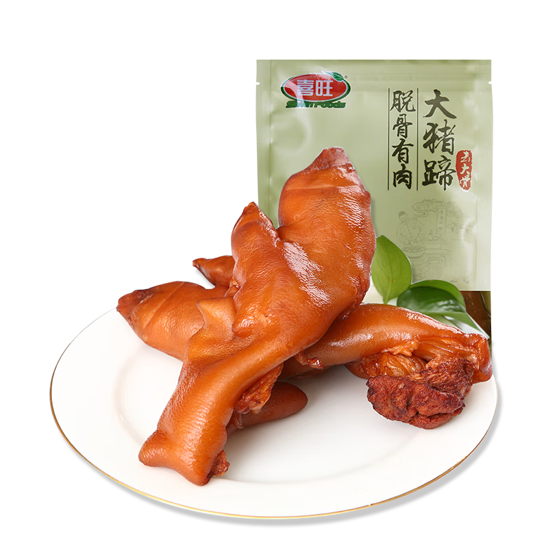 喜旺脱骨有肉大猪蹄卤味熟食即食肉食山东特产小吃零食 230g*2