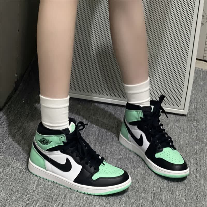 耐克(nike)air jordan 1 high og aj1男女情侣薄荷绿黑脚趾高帮运动