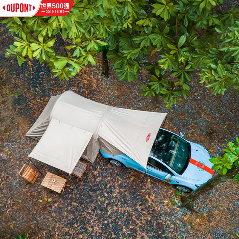 杜邦（DUPONT）适用特斯拉Model Y/X户外车尾帐篷防水休闲隧道帐露营汽车帐篷 【单房】复古大漠金牛津布帐篷属于什么档次？