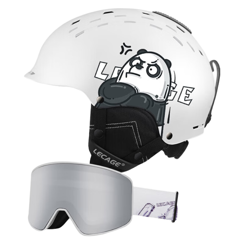 ���ڲ������ֿ��棨LECAGE�� �¿ѩͷ����˫�廬ѩװ��������Ů��ů��ײѩ����ѩ���ײ� �����+����ˮ����ͷ��+ѩ���� M��(ͷΧ55-58cm)