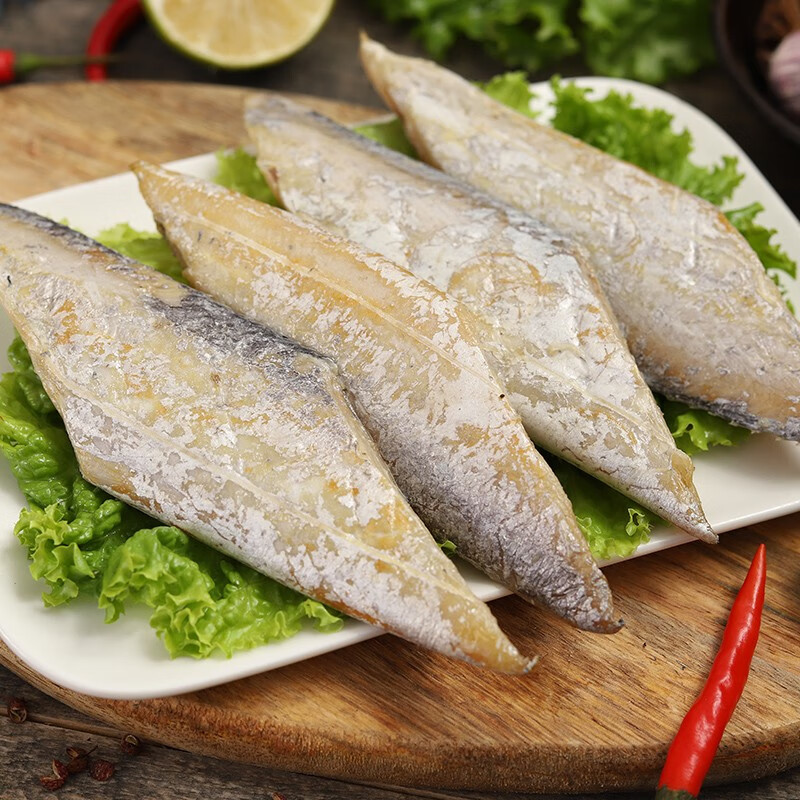 宏园温州特产半干咸香带鱼干东海带鱼段淡晒风干新鲜切断海鲜干货