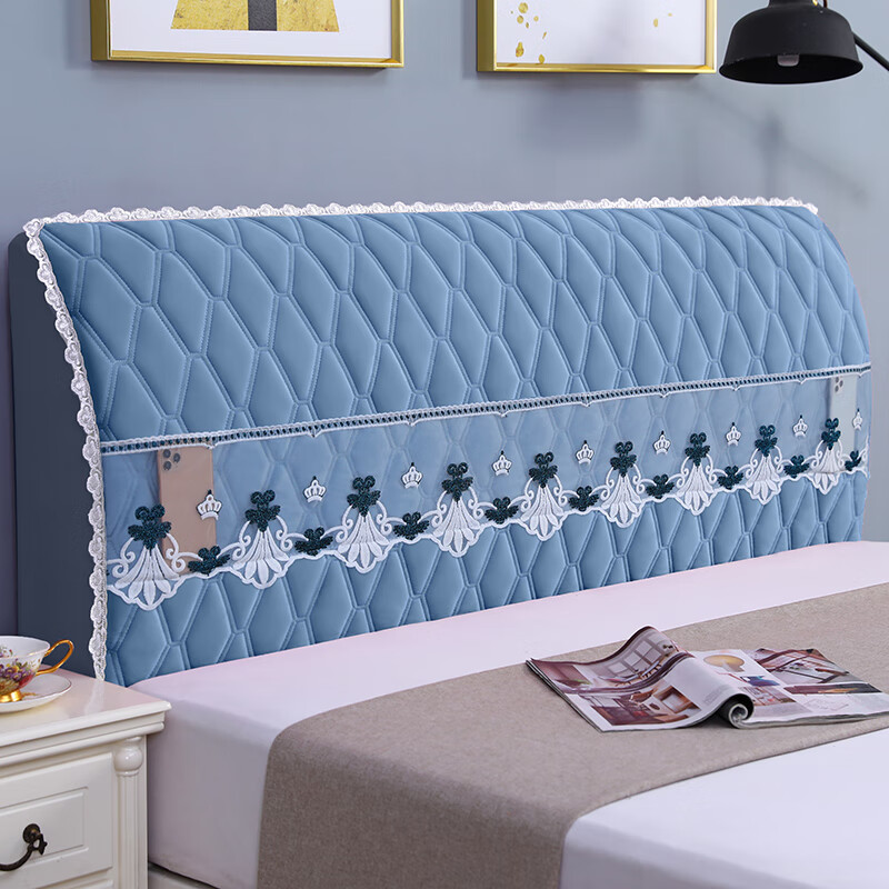 矢向加厚床头罩简约卧室纯色简单大方现代木床皮床盖布套子罩2022新款