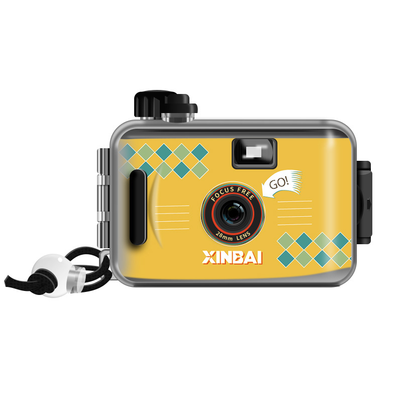 新佰（XINBAI）复古胶卷相机多次性防水胶片相机傻瓜照相机摄影礼物 - 复古黄GO