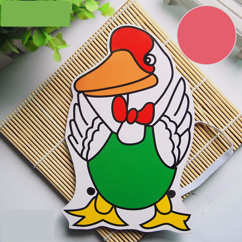 新款幼儿园教学用品儿童游戏面具舞台表演道具角色扮演动物头饰小天鹅