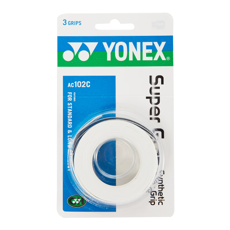 YONEX 尤尼克斯 羽毛球手胶 AC-102C-011 白色 三条装