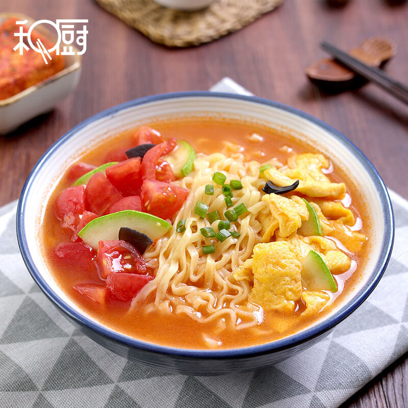 和厨番茄鸡蛋面115g冻干面非油炸方便面速食面泡面盒装面速食速食