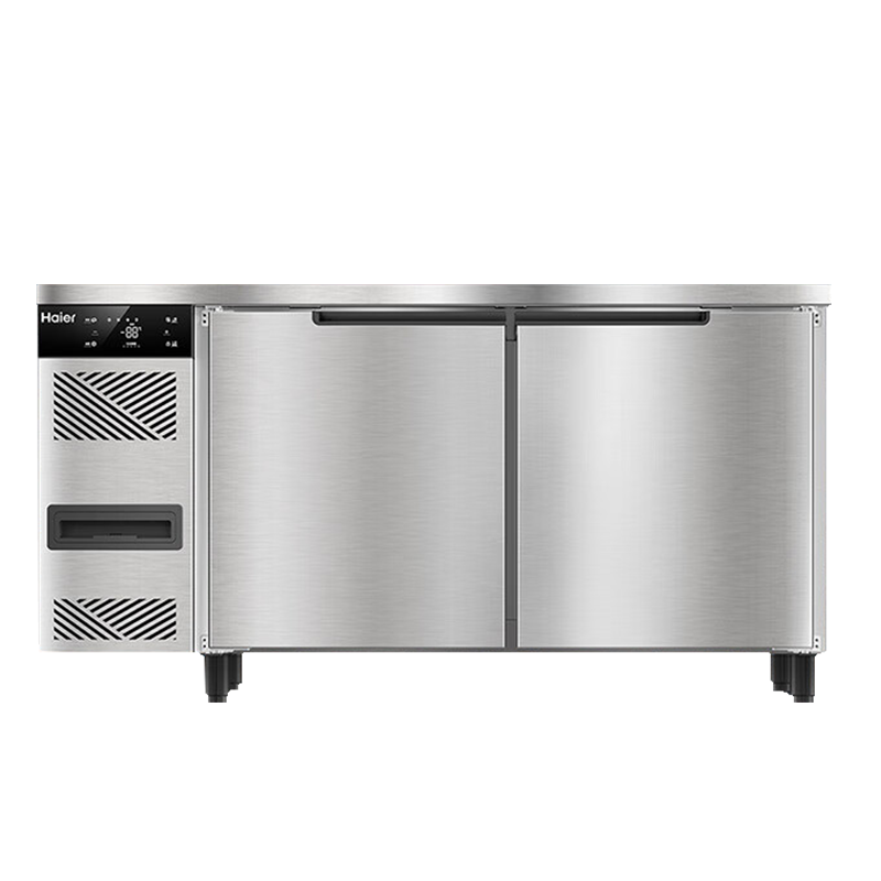海爾（Haier）商用冰柜廚房工作臺大容量冰箱 保鮮冷藏冷凍工作臺 不銹鋼冷藏柜操作臺多門酒店冷柜 風冷無霜1.8米冷藏工作臺546C2W