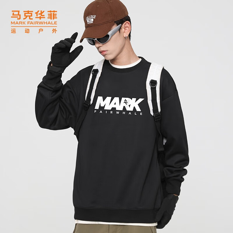 马克华菲(mark fairwhale)卫衣男  黑色 s