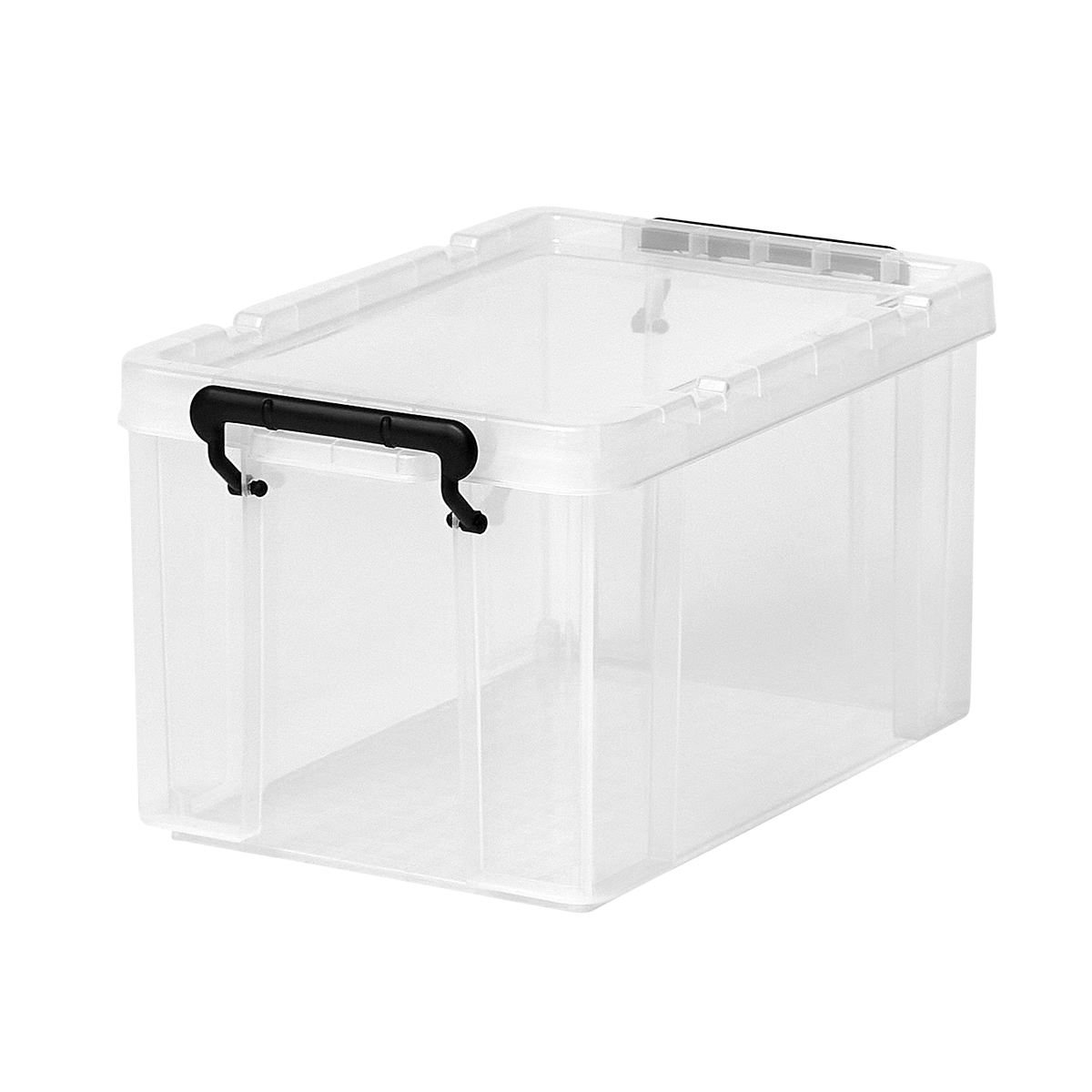 天馬收納箱大號(hào)加厚直角透明儲(chǔ)物箱塑料收藏箱子車載整理箱勞克斯 440M【30*44*24.3cm】 1個(gè)裝