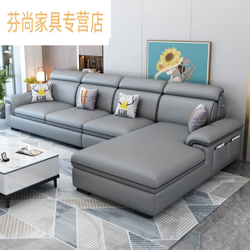 佳曲美新款布艺沙发客厅大小户型简约现代科技布沙发意式轻奢贵妃组合