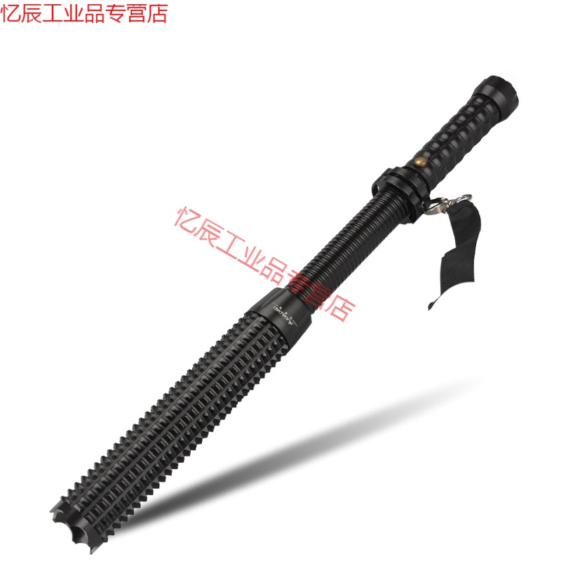 惠利得防身手电筒强光可充电保安器材巡逻武器自卫男女狼牙棒安全防爆