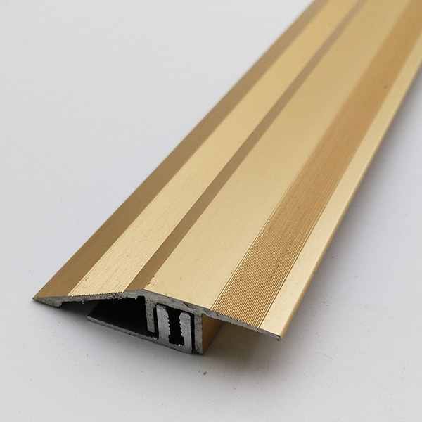 赐紫樱桃木地板压条铝合金高低扣门口条高低斜边门槛压条瓷砖压边条