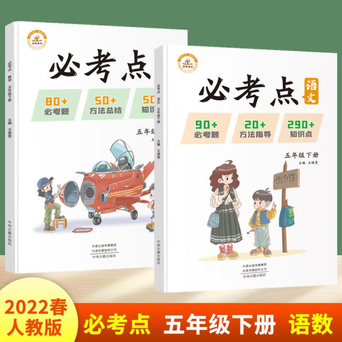 正版正版正规必考点·语文+数学五年级下册【共2册】小学教材解析同步练习册 均码