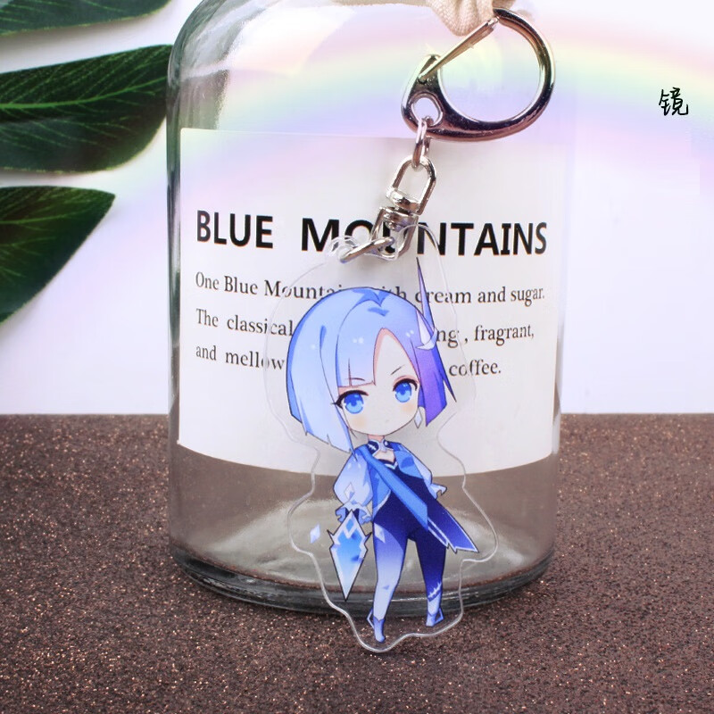 曜 镜 凯 夏 洛特 元 歌周边钥匙扣q版小挂饰 镜-冰刃幻境 6厘m双面夹