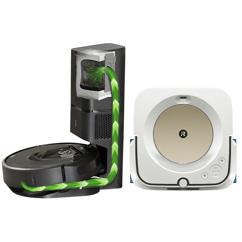 irobot 扫地机器人 拖地机器人套装 智能家用全自动洗地擦地机 自动集