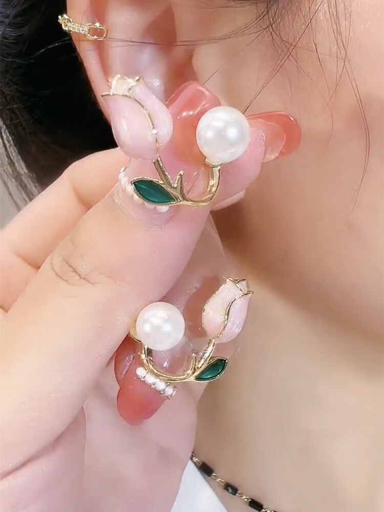 可颖送好友的礼物a显脸小适合脸大国字脸的耳环 小众设计气质百搭一款