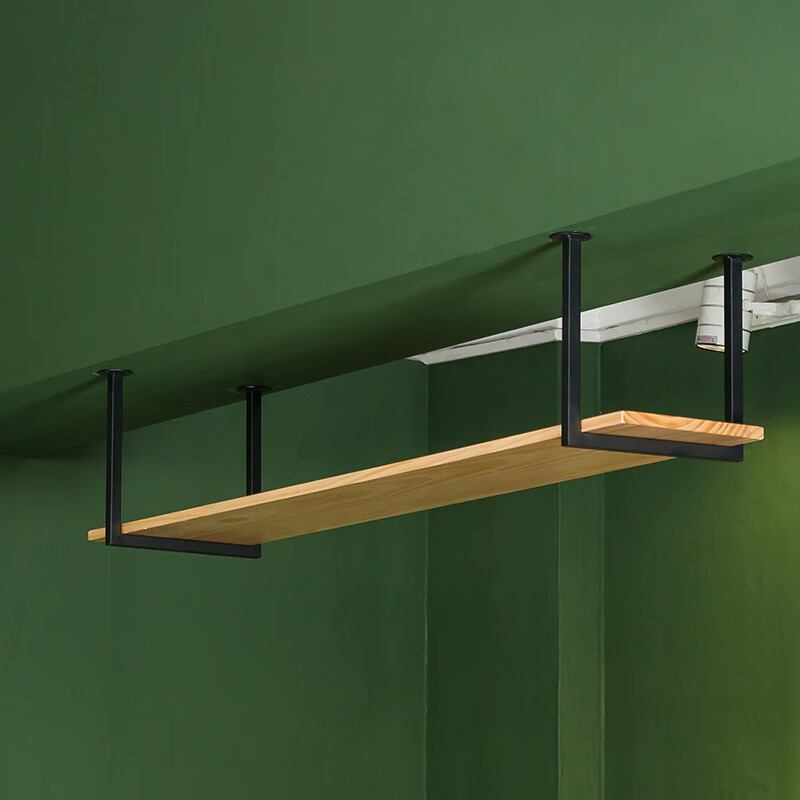 mexueer北欧铁艺厨房客厅吊架置物架吧台餐厅悬挂吊柜一字隔板装饰