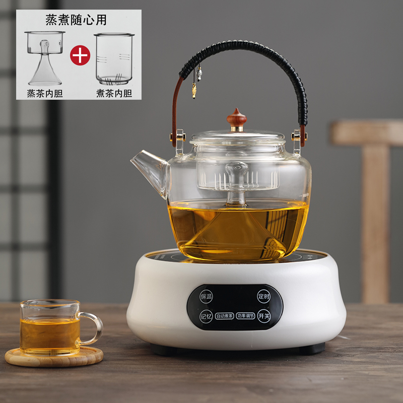 煮茶壶煮茶器网红蒸茶壶抽水电陶炉玻璃烧水蒸汽电茶壶家用全自动