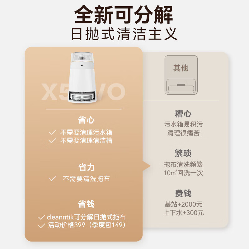 以内（INXNI）扫地机器人家用扫拖一体智能自动扫拖吸洗地机搭配音响全屋空气净化器多合一机器人 X5-EVO 白色