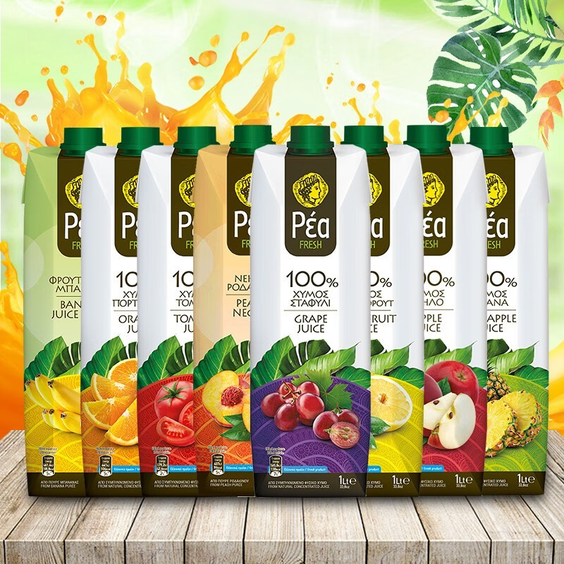 葩莉亚【临期促销】希腊原装进口桃子汁果蔬汁 饮品果汁饮料 1L大瓶装  桃汁1L*12盒（到2026/5/19）