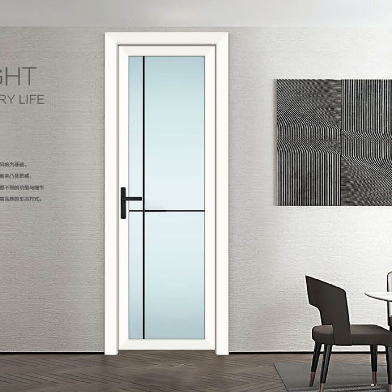 钛镁合金卫生间门厨房浴室门钢化玻璃厕所门洗手间平开门新款 肌肤白