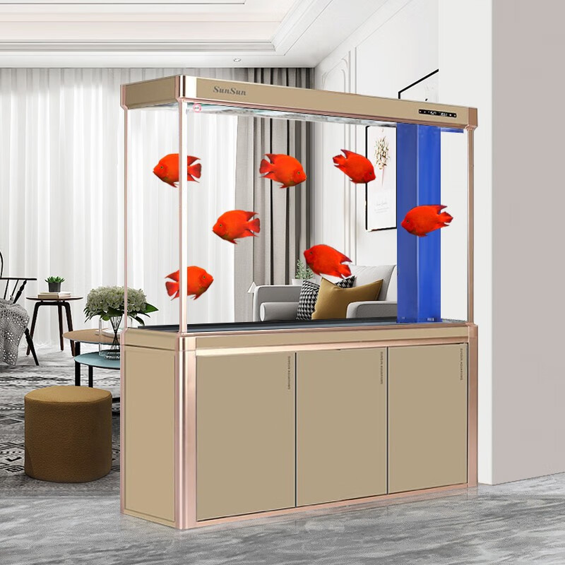 森森(sunsun)鱼缸水族箱超白玻璃大型底滤鱼缸办公室客厅免换水家用