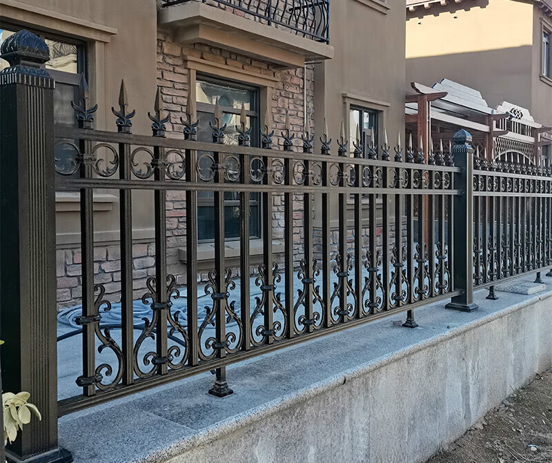 铝合金庭院护栏铝艺阳台铁艺围墙围栏户外中式别墅大门栏杆铝栅栏