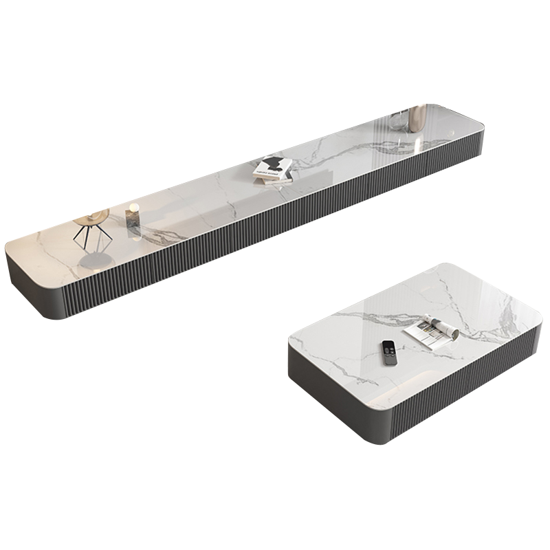 皇家公馆 茶几意式岩板电视柜茶几组合现代简约小户型墙柜新款客厅岩板地台柜 1.3米茶几（进口岩板） 组装