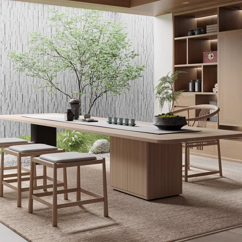 16米茶桌(白蜡木材质)非主图款