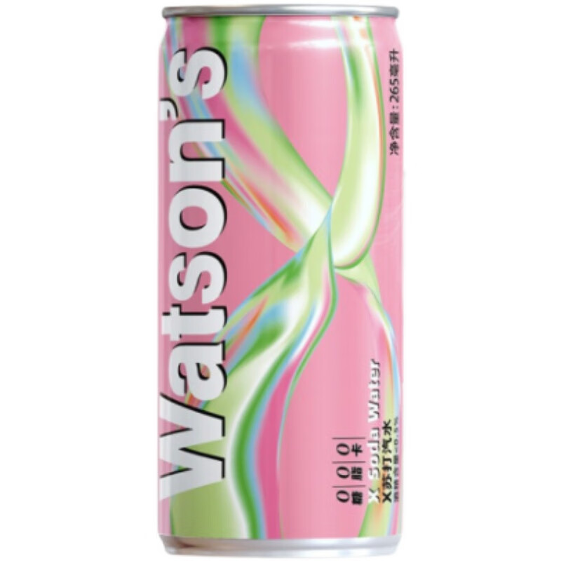 屈臣氏苏打汽水 0糖0脂荔枝马天尼风味265ml*15罐整箱  区域
