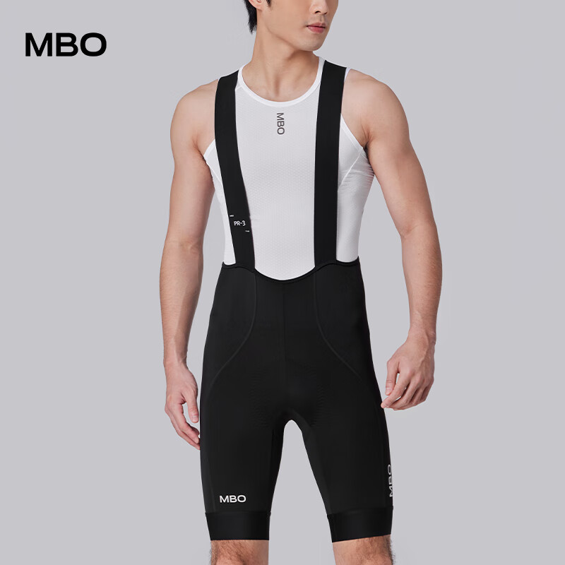 迈森兰（MBO）双箭头背带骑行短裤男士T100春夏公路山地自行车专业骑行服装备 T100-黑色 2XL