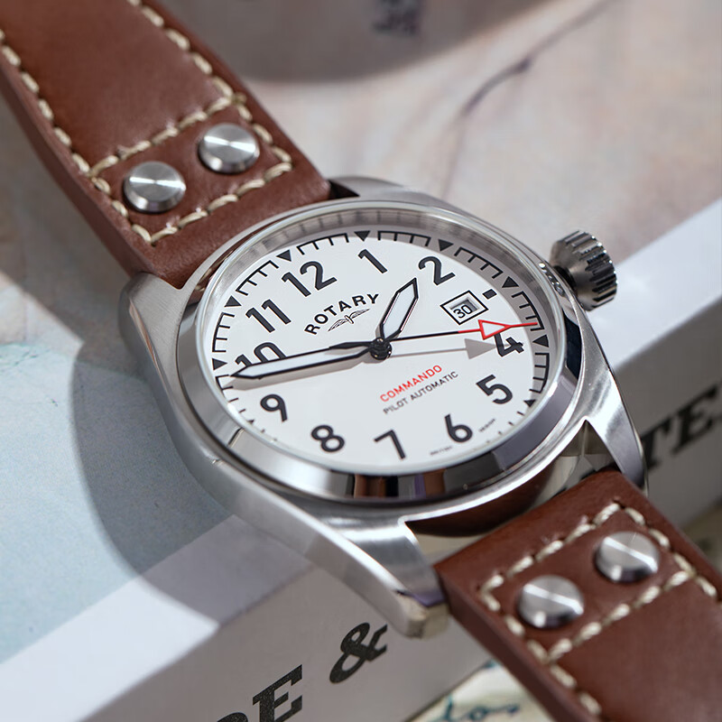 劳特莱（Rotary）英国 突击队系列男表自动机械手表飞行员欧美男士腕表生日礼物 GS05470/18