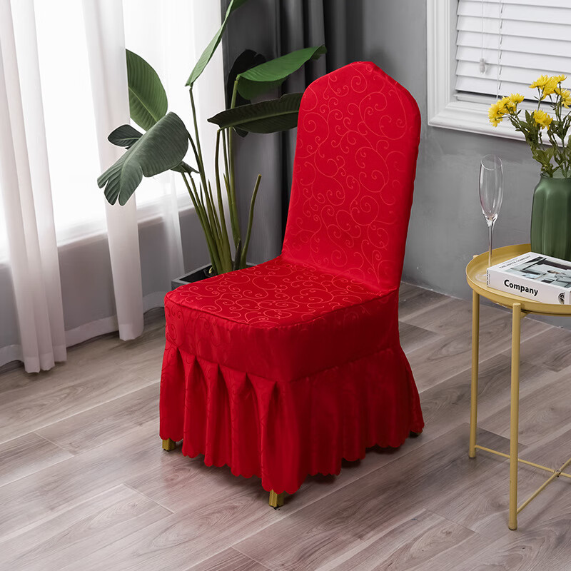 喵家手作酒店连体椅子套 商用办公椅套餐厅婚礼宴会饭店凳子套罩 单钩