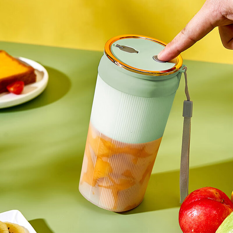 新飞（Frestec）FTZZ-D308便携式榨汁机迷你随行杯榨汁杯无线充电多功能电动摇摇果汁杯