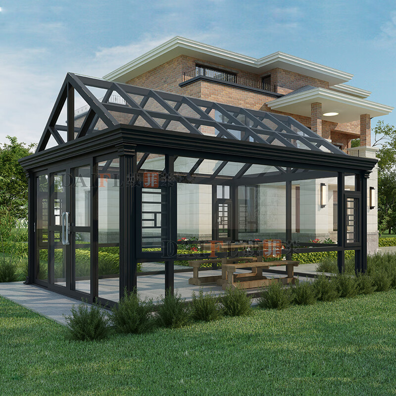 戴菲莱(daifl)别墅庭院露台铝合金系统钢结构阳光房欧式密封保温隔热